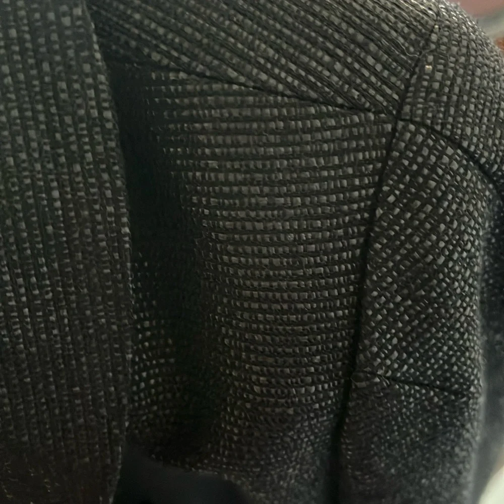 Ellen Tracy Blue Sheen Blazer w/shoulder pads,oversized Button & pockets Size 12 - Picture 14 of 14